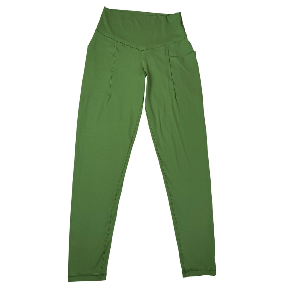 OFFLINE by Aerie Real Me 7/8 Leggings Green High Rise Side Pockets Medium Yoga